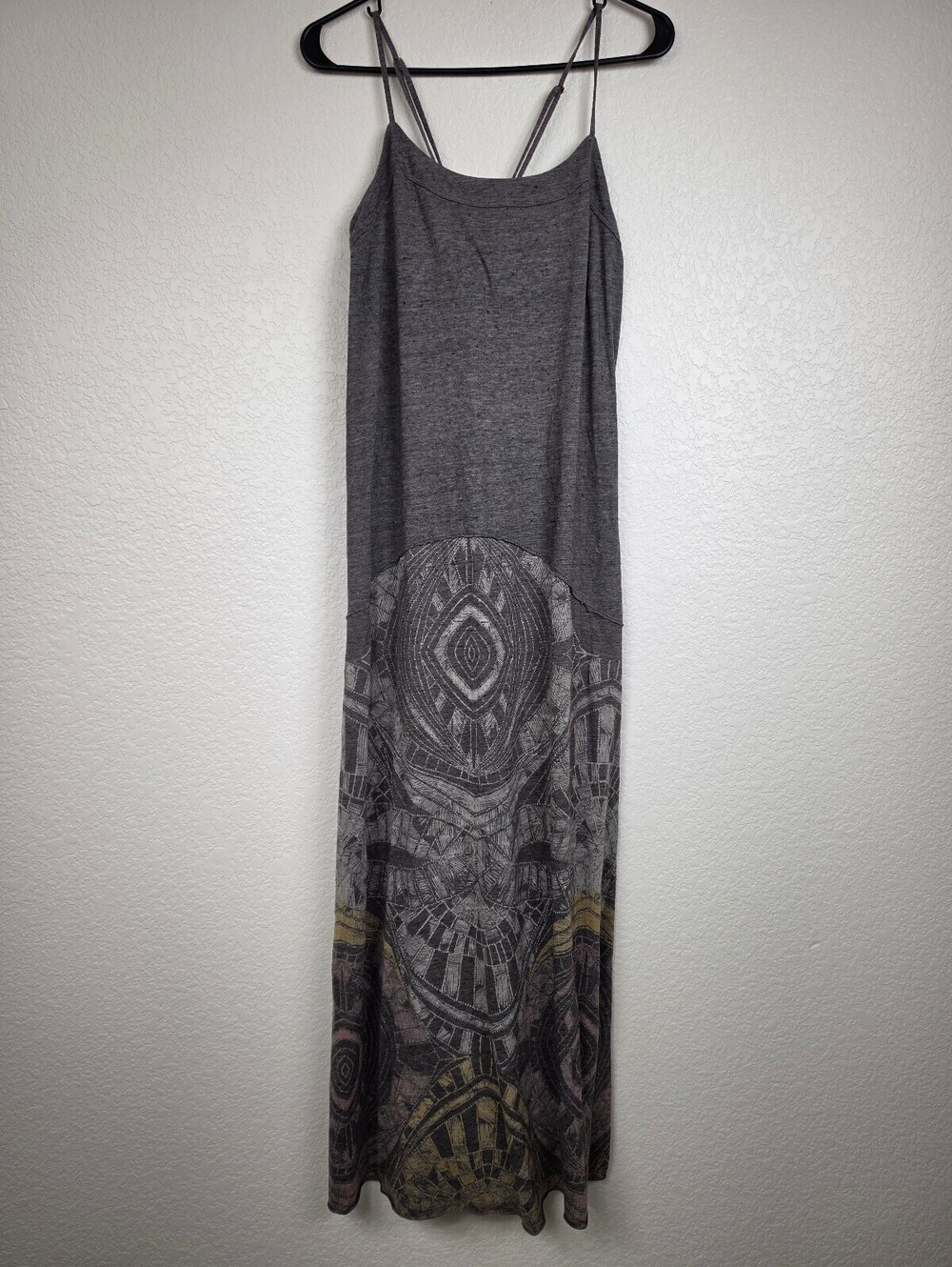 Vintage We The Free People Maxi Dress Gray Pattern Large